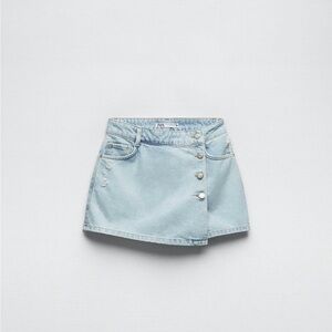 Zara Light Blue Denim Skirt